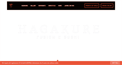 Desktop Screenshot of hagakuresushi.it